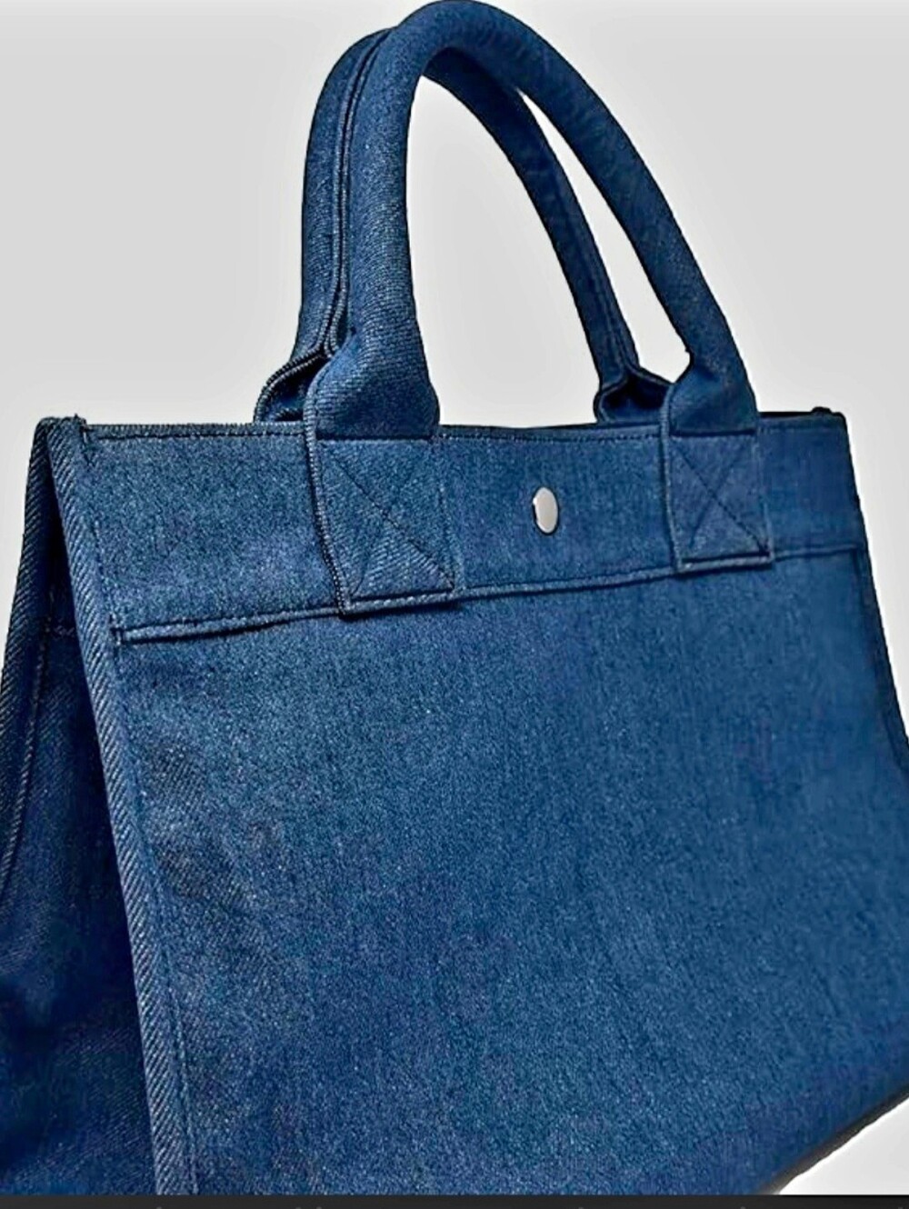 Clara NYDenim-Style Blue Tote Bag - Picture 6 of 9